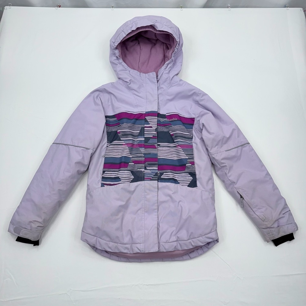 Columbia Omni-Heat Insulated Jacket Girls Medium 10-12 Hooded Full Zip Omni-Tech
